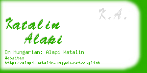 katalin alapi business card